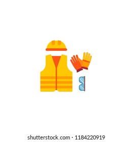 Protective costume icon flat element. Vector illustration of protective costume icon flat isolated on clean background for your web mobile app logo design.