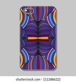Protective cover for mobile phone. Texture of light silk drapery. Vector illustration in elegant trendy style.
