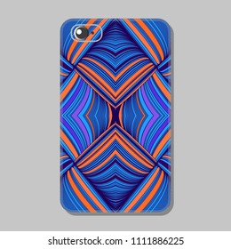 Protective cover for mobile phone. Texture of light silk drapery. Vector illustration in elegant trendy style.