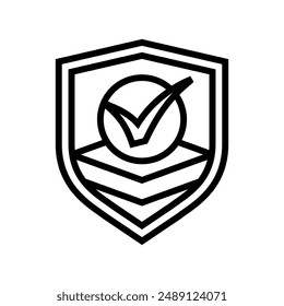 protective cover product label caution line icon vector. protective cover product label caution sign. isolated contour symbol black illustration