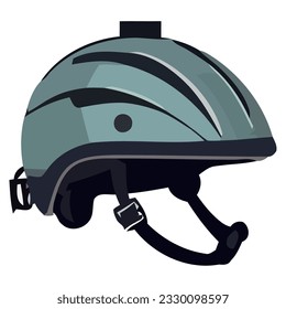 Protective cycling helmet illustration over white