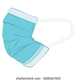 Máscara protectora desechable, diseño de ilustración quirúrgica de máscara.