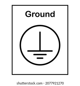 protective earth ground symbol icon in electricity. vector illustration