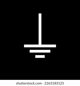Symbol für schützende Erde in der Elektrizität. Vektorgrafik
