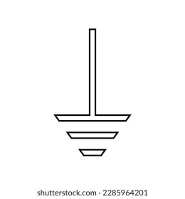 Protective earth ground symbol icon in electricity. vector illustration