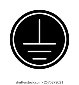 protective earth ground symbol icon in electricity. vector illustration