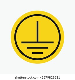 Protective earth ground symbol represents grounding in electrical systems.