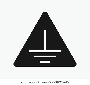 Protective earth ground symbol represents grounding in electrical systems.