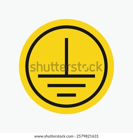 Protective earth ground symbol represents grounding in electrical systems.