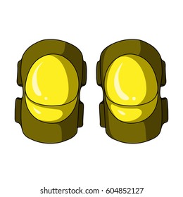Protective elbow pads for cyclists. Protection for athletes.Cyclist outfit single icon in cartoon style vector symbol stock illustration.