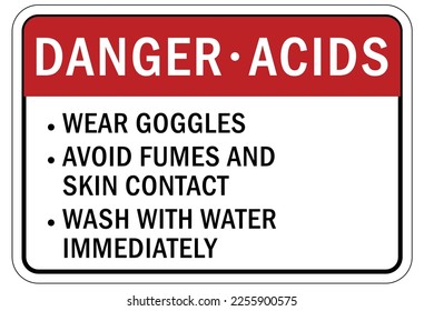Protective equipment sign and labels wear goggles, gloves, face shield, glasses