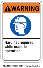 Protective equipment sign and labels wear hard hat