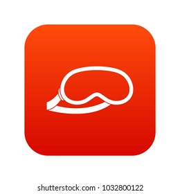 Protective eye mask for sleeping icon digital red for any design isolated on white vector illustration