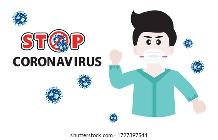 Schutzmaske gegen Corona-Virus, Covid-19.