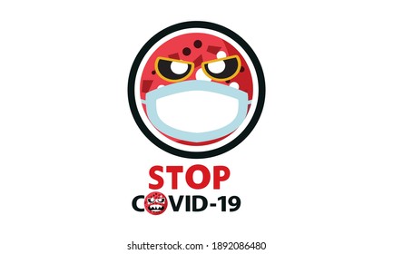 Protective face mask against and stop corona virus,Covid-19.