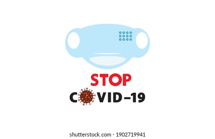 Protective face mask against and stop corona virus,Covid-19.