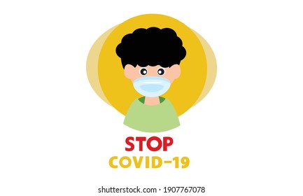 Protective face mask against and stop corona virus,Covid-19.