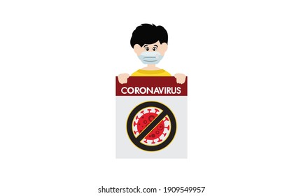 Protective face mask against and stop corona virus,Covid-19.