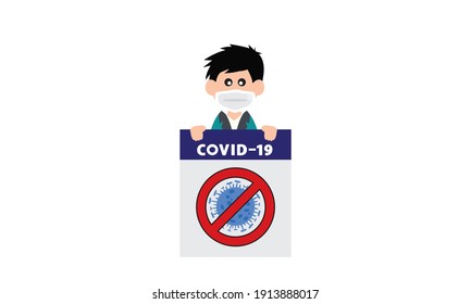 Protective face mask against and stop corona virus,Covid-19.