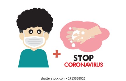 Protective face mask against and stop corona virus,Covid-19.