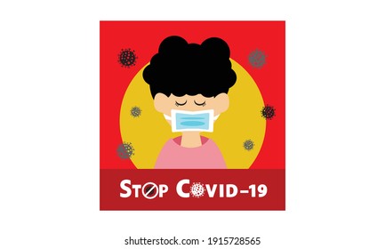 Protective face mask against and stop corona virus,Covid-19.