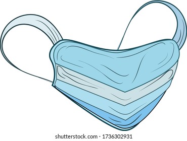 Protective face mask. Effective protection against viruses.