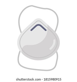 Protective face mask icon design in modern flat style 
