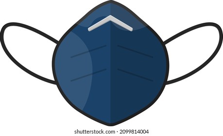 Protective face mask, illustration, vector on a white background.
