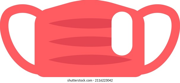 Máscara protectora, ilustración, vector sobre un fondo blanco.