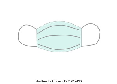 protective face mask vector on white background,concept protection virus, germs and pollution