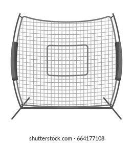 Protective fencing.Baseball single icon in monochrome style vector symbol stock illustration web.