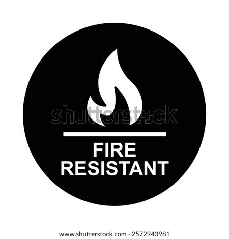 Protective Fireproofing and Flame Safety Icons for Industrial Use