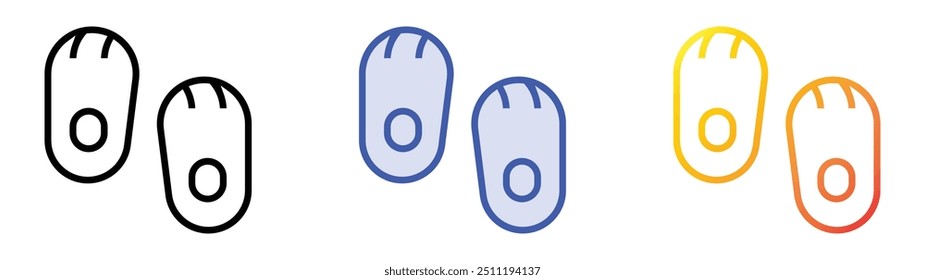 protective footwear icon. Linear, Blue Fill and Gradient Style Design Isolated On White Background