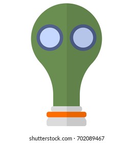 Protective gas mask flat icon, vector sign, colorful pictogram isolated on white. Symbol, logo illustration. Flat style design