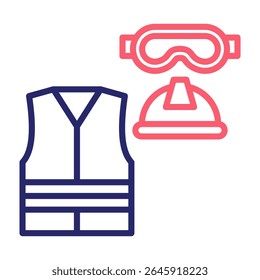 Ilustración vectorial de color de icono de engranaje protector