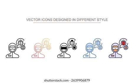 Protective Gear icon design with white background stock illustration