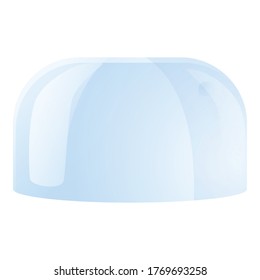 Icono de vidrio protector. Caricatura del icono del vector de vidrio protector para el diseño web aislado sobre fondo blanco