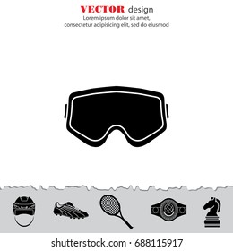 Protective glasses. Glasses for airsoft icon