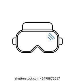 protective glasses concept line icon. Simple element illustration. protective glasses concept outline symbol design.