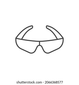 Protective glasses linear icon. Thin line customizable illustration. Vector isolated outline drawing. Editable stroke