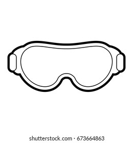 protective glasses vector illustration