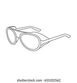 Protective glasses.Mountaineering single icon in outline style vector symbol stock illustration web.