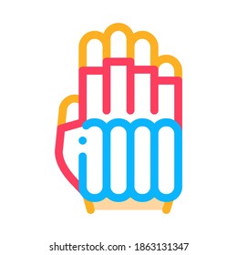 Protective Glove Icon Vector. Outline Protective Glove Sign. Isolated Contour Symbol Illustration