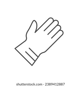Protective glove line outline icon