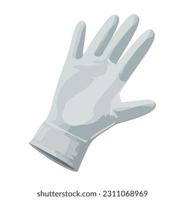 Protective glove, safety symbol icon isolated