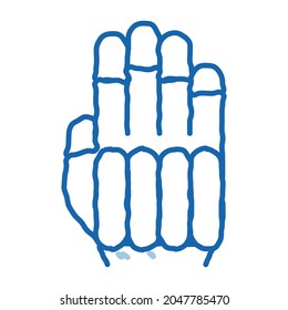 Protective Glove sketch icon vector. Hand drawn blue doodle line art Protective Glove sign. isolated symbol illustration