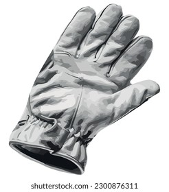 Protective glove vector over white