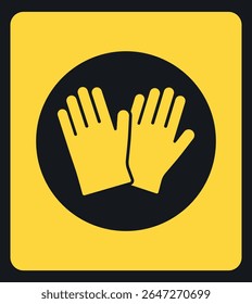 Schutzhandschuhe Symbol Anzeige Handsicherheit für Industrie-und Laborarbeiten