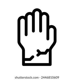 protective gloves icon or logo isolated sign symbol vector illustration - high quality black style vector icons
