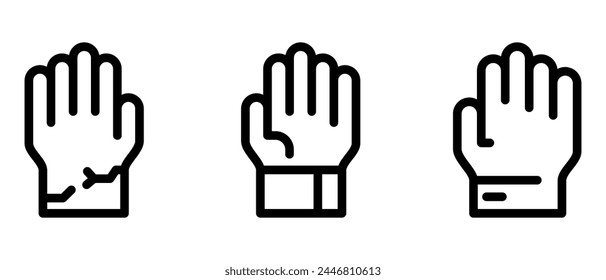 protective gloves icon or logo isolated sign symbol vector illustration - high quality black style vector icons
